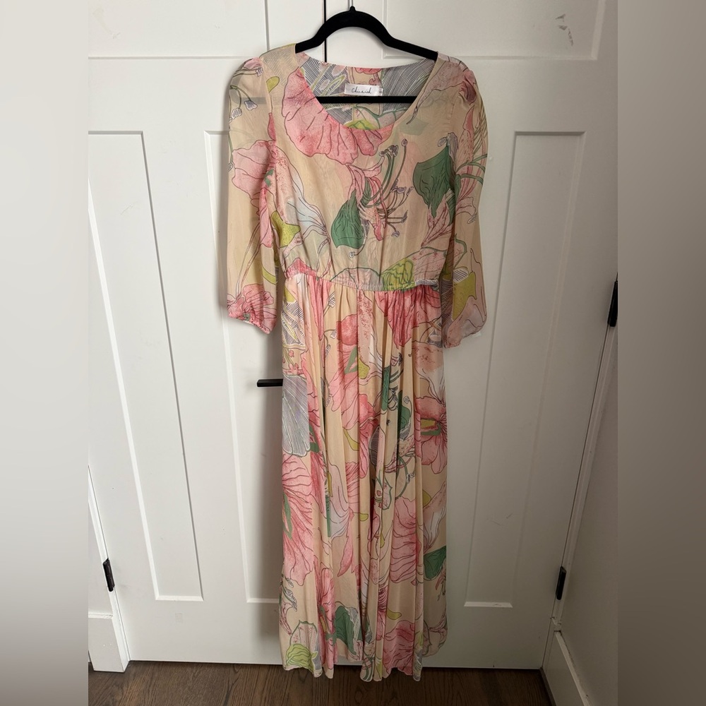 Chicwish Spring Scenery Floral Maxi Dress, size Small. Worn once, like New. - Picture 4 of 6